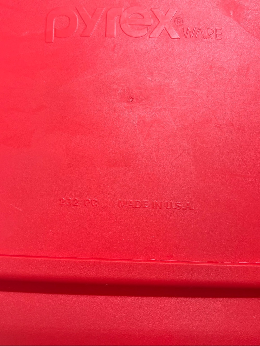 Pyrex 232 PC Red Rectangular Plastic Replacement Lid Only - Picture 4 of 8